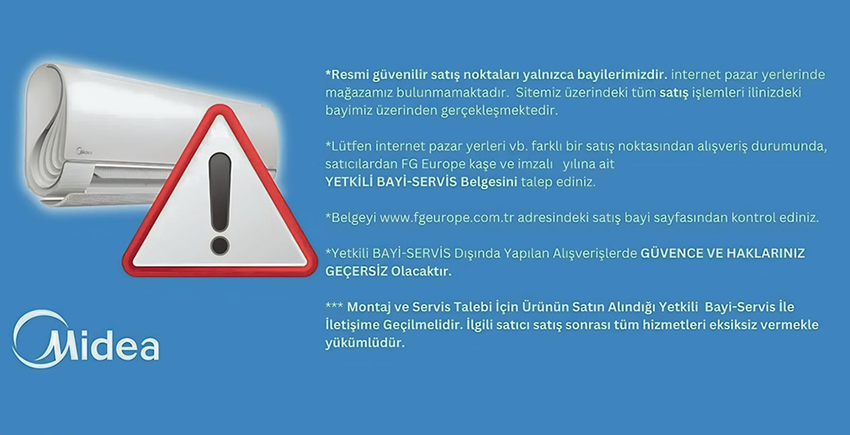 Midea Yetkili Bayi & Servis